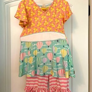 Matilda Jane Girls Shirt and Shorts Set- Size 6